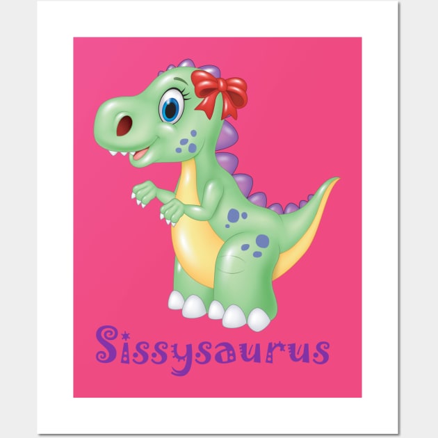 Sissysaurus Wall Art by cdclocks